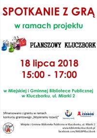 Spotkanie z grą w ramach projektu Planszowy Kluczbork